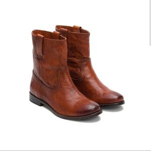 Frye “Anna Shortie” style leather boots